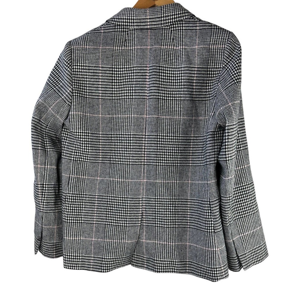 J. Crew Boyfriend Blazer Jacket Plaid Wool Blend J5658 Women's Size 14 - Picture 3 of 6